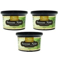 lot 3 pot Savon Noir Huile D'olive 100% Naturel 3x250g fabrique au maroc neuf