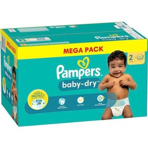 COUCHE 124 COUCHES TAILLE 2 PAMPERS BABY DRY