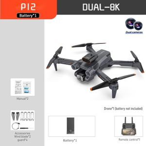 DRONE Noir-Dual8k-Bag-1B-Mini Drone pour éviter les obst