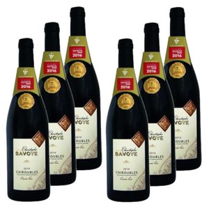 VIN ROUGE Domaine Christophe Savoye - Lot 6x Vin rouge Beaujolais Chiroubles AOP/ HVE - Bouteille 750ml