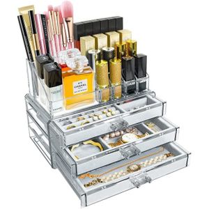 boîte de rangement en acrylique pour maquillage rouge à lèvres pour le maquillage du tiroir pour soins de la peau boîte de maquillage Organisateur cosmétique transparent 