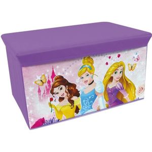 COFFRE À JOUETS Fun House Disney princesses banc de rangement pliable pour enfant