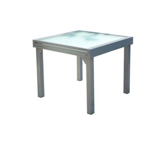 TABLE DE JARDIN  Table de jardin extensible 8 personnes en aluminiu