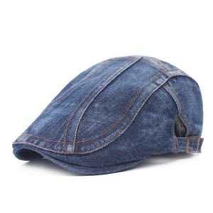 Béret Plat Homme En Laine Derly Taille 59 - Occasion Vintage, Multicouleur, Fait Main, Léger
