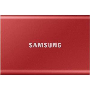 DISQUE DUR SSD EXTERNE SAMSUNG - SSD externe - T7 Rouge - 2To - USB Type 
