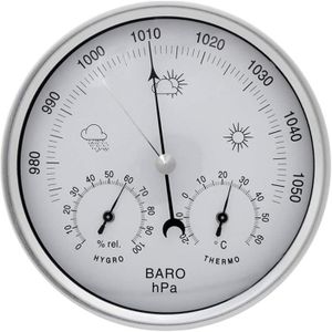 marque generique - Thermomètre Hygromètre Digital Baromètre en Métal  260x260x50mm - Hygromètres, thermomètres - Rue du Commerce
