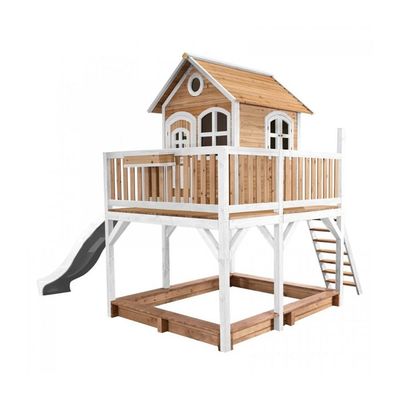 Axi Maison Enfant Beach Lodge Xl En Blanc Avec Toboggan En Blanc | Maison De Jeux En Bois Ffc Pour Les Enfants | Maisonnette / Cabane De Jeu Pour Le | Leroy Merlin
