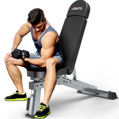 Banc De Musculation Réglable JOROTO MD65 - Charge Max 800 Kg, Dossier 9 Positions, Siège 3 Positions - Pour Maison