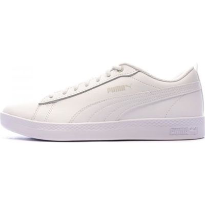 Baskets Blanche Femme Puma Smash V2 Blanc Cdiscount Chaussures