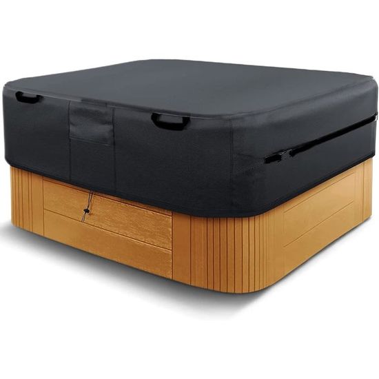 Bache Spa ImperméAble, Couverture Spa, Housse De Protection pour Bain à Remous Étanche à la poussière et aux UV Coupe Vent - Noir (230 * 200 * 85cm Bache Spa ImperméAble, Couverture Spa, Housse De Protection pour Bain à Remous Étanche à la poussière et aux UV Coupe Vent - Noir (230 * 200 * 85cm