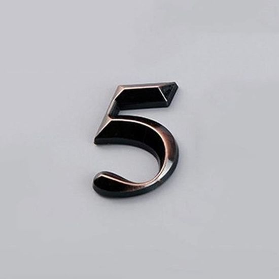 NuméRo De Maison Plaque 3D Digits Plaque Numéral Autocollant De Signe Avec Auto-adhésif For Porte étanche à L'eau, Numéro De Maison D'or En Plastique