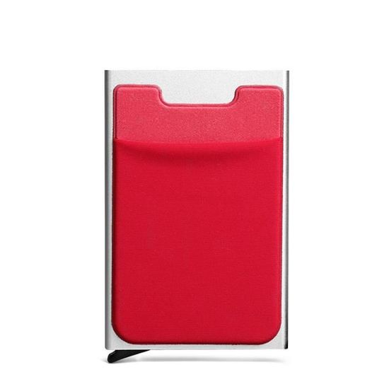 Portefeuille Mini En Aluminium - Noir - Avec Pochette Arrière Et Protection RFID - Pour Homme Et Femme
