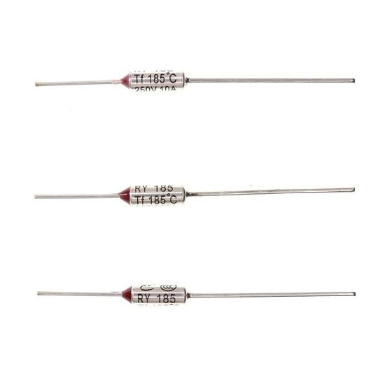 10 Fusibles Thermiques Axiaux 2A 250V - Uxcell - Pour Protection Température
