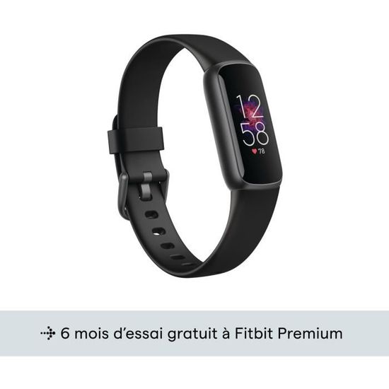Bracelet connecté Fitbit Luxe - Graphite - Noir - Suivi d'activités - 20 modes d'exercice - Capteur SpO2