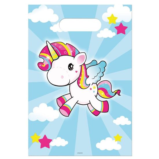Lot De 12 Sacs Cadeaux Pour Anniversaire D'enfant - Licorne