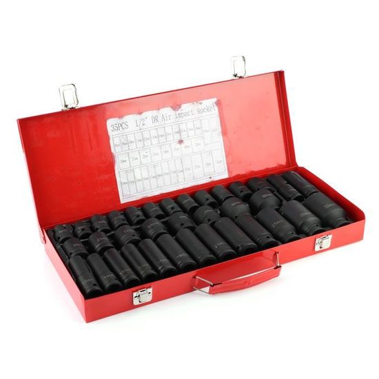 Coffret De 12 Douilles Hexagonales 1/2 Pour Clé Allen – Acier Chrome-Vanadium – Premium