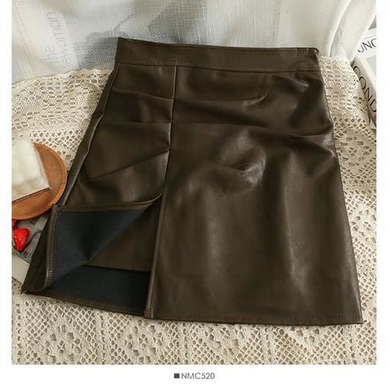 Jupe Zara En Cuir PU Taille S - Occasion Très Bon état - Faux Cuir