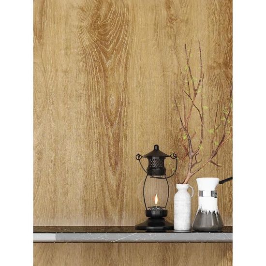 Papier Adhésif FunStick Aspect Bois - 60cm X 5m | Autocollant Meuble Et Mur | Rénovation Facile