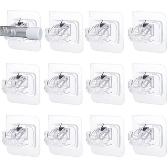 50 Paquets De Crochets Adhésifs En Plastique Pour Photos, Clous Sans