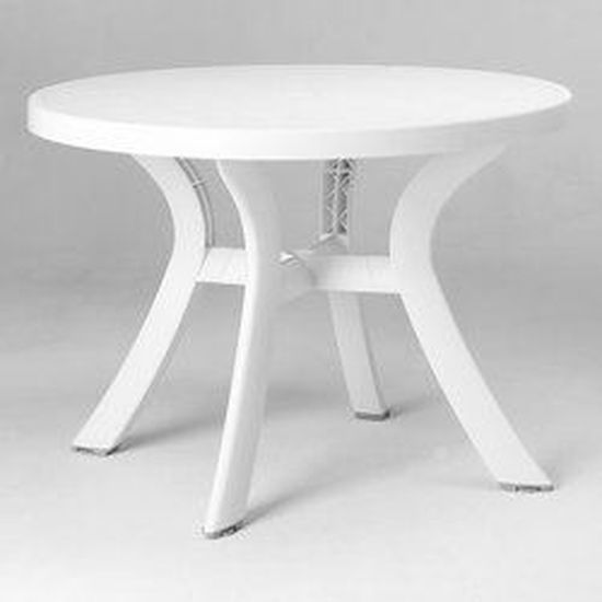 Table Ronde Blanche O 100 Cm Bergame Achat Vente Table De