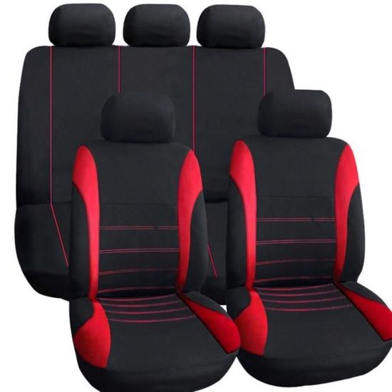 Housses De Siège Universelles En Lin – Sable/noir, Compatibles Airbag, Pour Voiture Et SUV