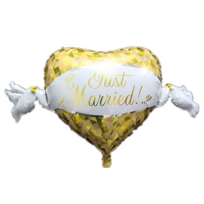 Set De Ballons "Mr & Mrs" Pour Mariage Champêtre - Inclus Ballons Aluminium, Cœurs, Latex - Décoration Just Married, Anniversaire