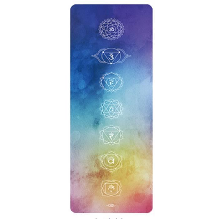 1,5 mm ultra mince imprimé Yoga portable pliable absorbant la sueur et tapis antidérapant Équipement de yoga 631