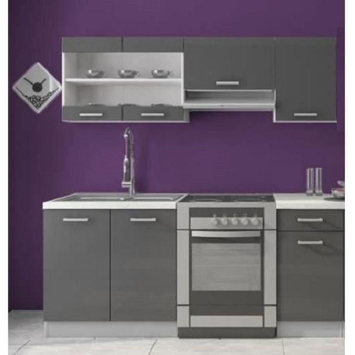 CUISINE COMPLETE DANA 1M80 - gris laqué