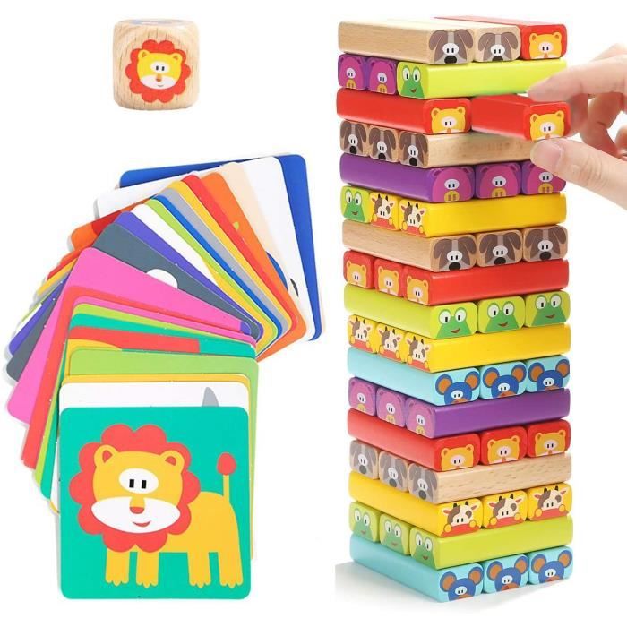 VEHICULE A CONSTRUIRE ENGIN TERRESTRE A CONSTRUIRENene Toys – Tour de Blocs Empilables en Bois avec Couleurs et Animaux - Jeu 14