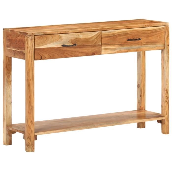 Style Essentiel - Buffet Commode, Meuble bas de Cuisine Enfilade, 110x30x75 cm Bois d'acacia massif ®407401®