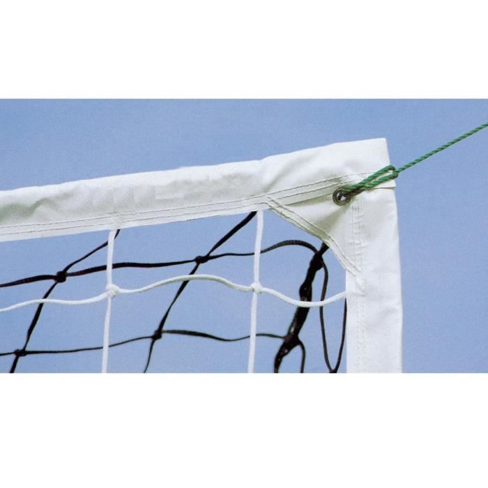 Filets de Foot noir, modèle ligue 1 avec bande PVC, Ø 4mm, maille 120, forme européenne