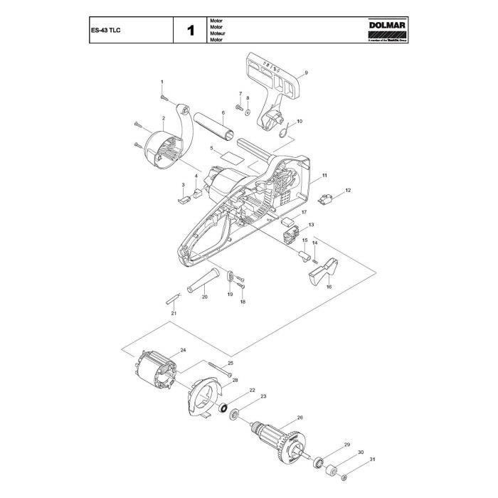 Dolmar -3441 Ressort de rechange ES-39 TLC - 660231640