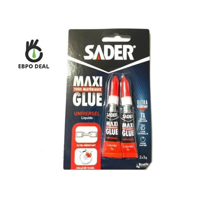 COLLE DE RÉPARATION MAXI GLUE UNIVERSEL GEL - COLLE SADER MAXI GLUE