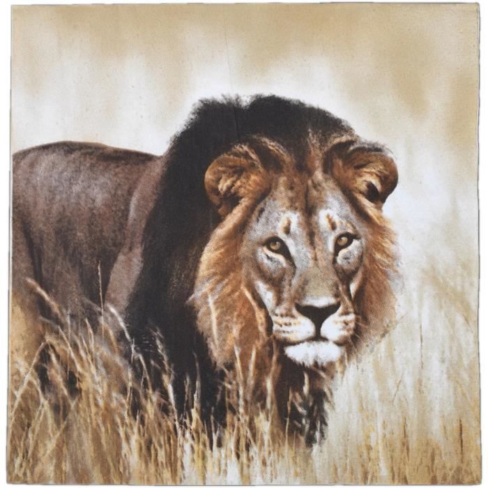 Esschert Design serviettes Lion 33 cm papier brun 3 couches