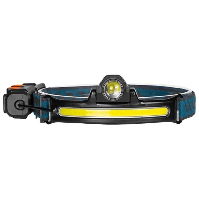 Lampe frontale rechargeable pour lampe frontale à LED pour la course nocturne, la marche, Mise au point sur l'induction