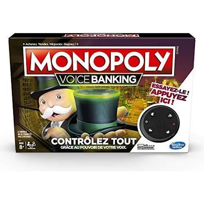 Monopoly Voice Banking - Jeu de societe Electronique - Jeu de plateau - Version française E4816FR2