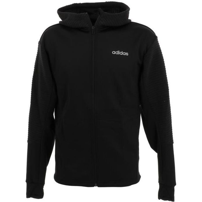 Vestes sweats zippés capuche M gu black fz cap sweat - Adidas
