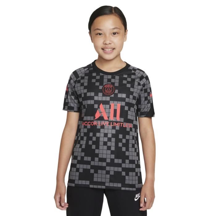Maillot Nike Psg Pre-match 2021-22 noir / gris enfant