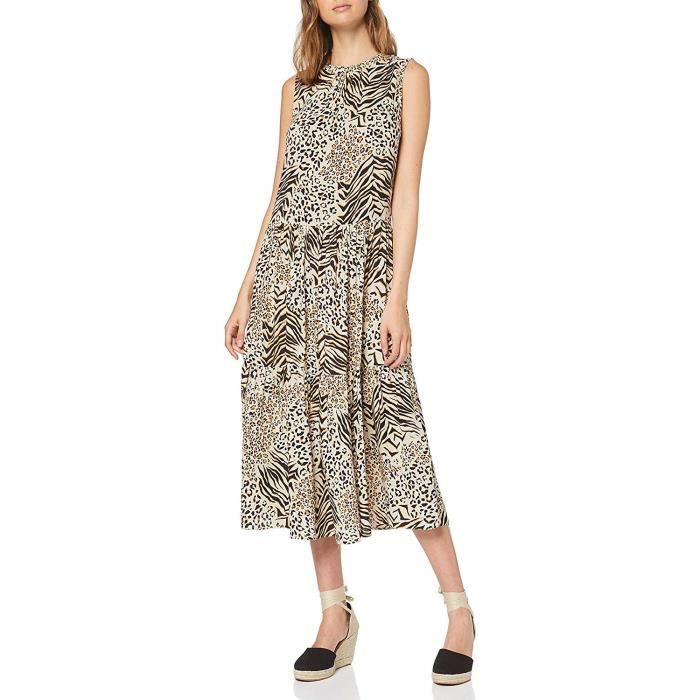 New Look Mixed Animal Robe, Marron (Brown Pattern 29), 34 (Taille Fabricant: 6) Femme - 6188832