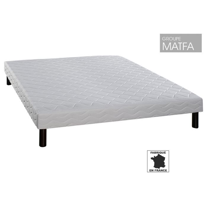 Sommier 14 lattes multiplis recouvertes 160 x 200 + jeu de 4 pieds offerts
