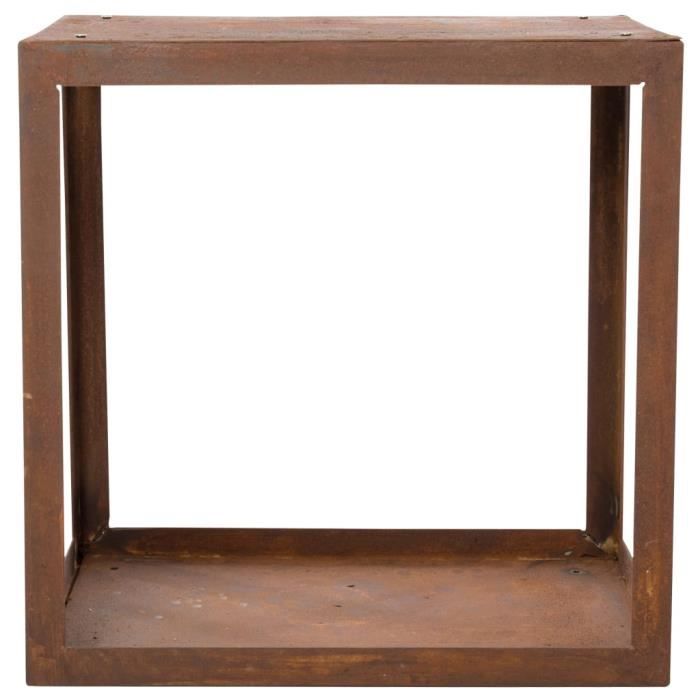 Range bûches abri de stockage en acier 50 x 50 cm - Red Fire
