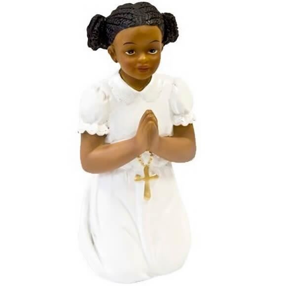 Figurine Communion fille agenouillée 11cm (x1) REF/RES879F