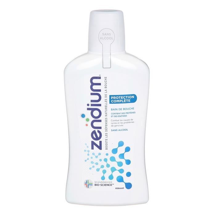 Zendium Bain de Bouche Protection Complète Mode d'Action Naturel Antibactérien 500ml