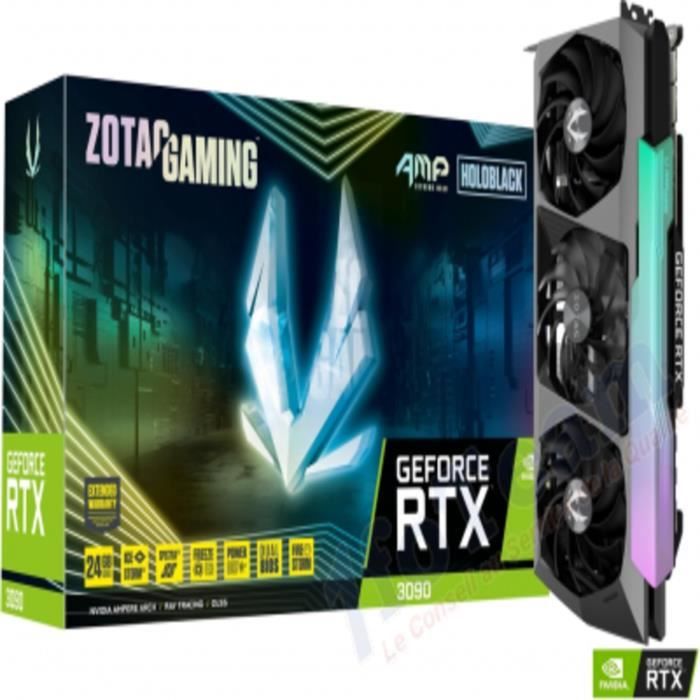 Carte Graphique Nvidia Zotac GeForce RTX 3090 Amp Extreme Holo 24Go