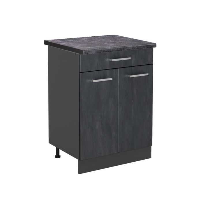 Meuble cuisine R-Line 60cm PT Anthracite Béton noir/Anthracite Vicco 47475