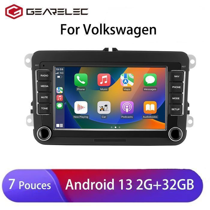 Android 13 1 Din Autoradio Mit 7" Versenkbarem Touchscreen & Wireless CarPlay/Android Auto