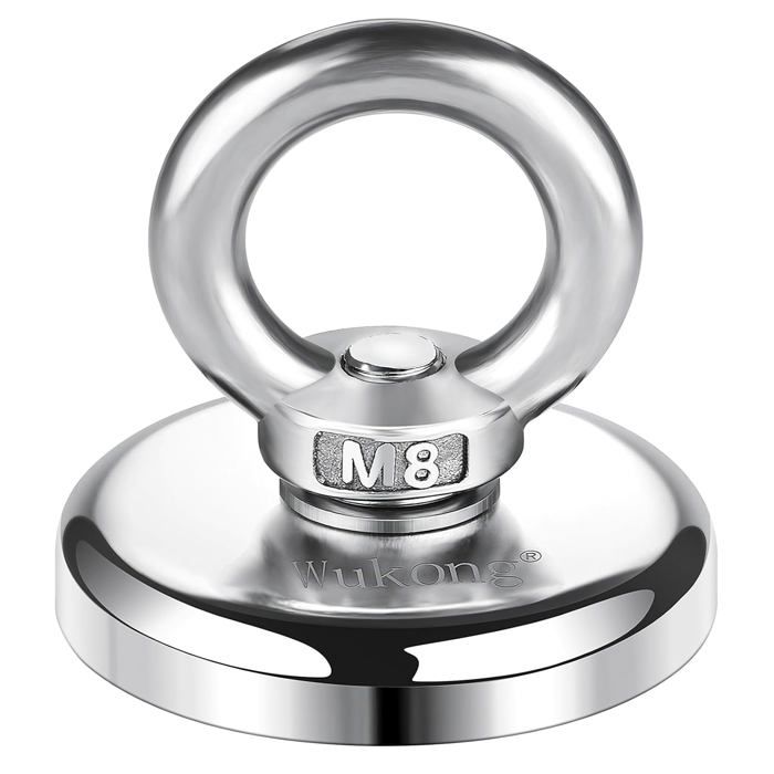 Wukong Aimant Néodyme Super Puissant 48mm - 75kg De Force De Traction, Idéal Pêche Magnétique & Récupération