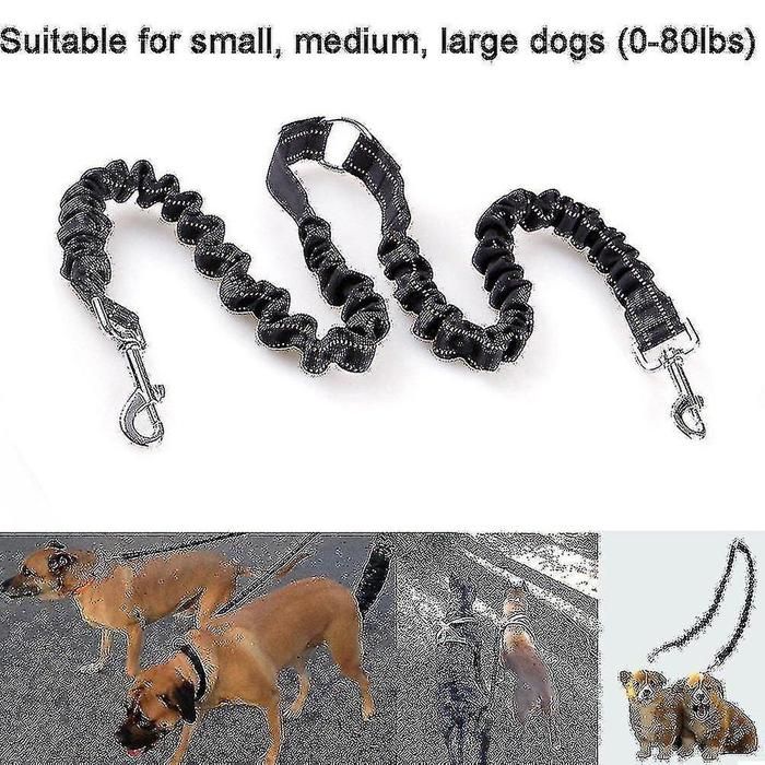 Meilleurs prix pour Laisse d'attelage double pour chien Bungee, sans enchevêtrement, laisse et séparateur pour deux chiens pour promener les chiots de