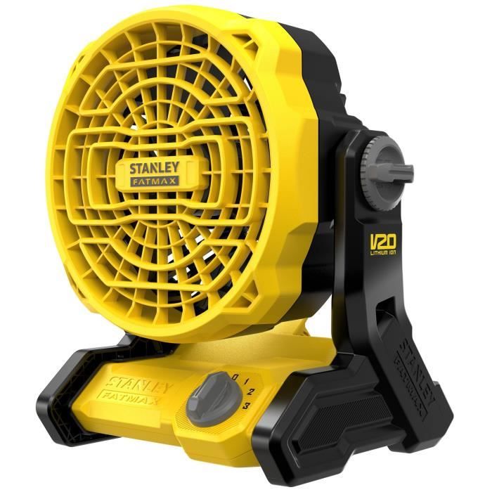 Ventilateur STANLEY SFMCE001B XJ 3 vitesses 1100 m3h Autonomie 8h