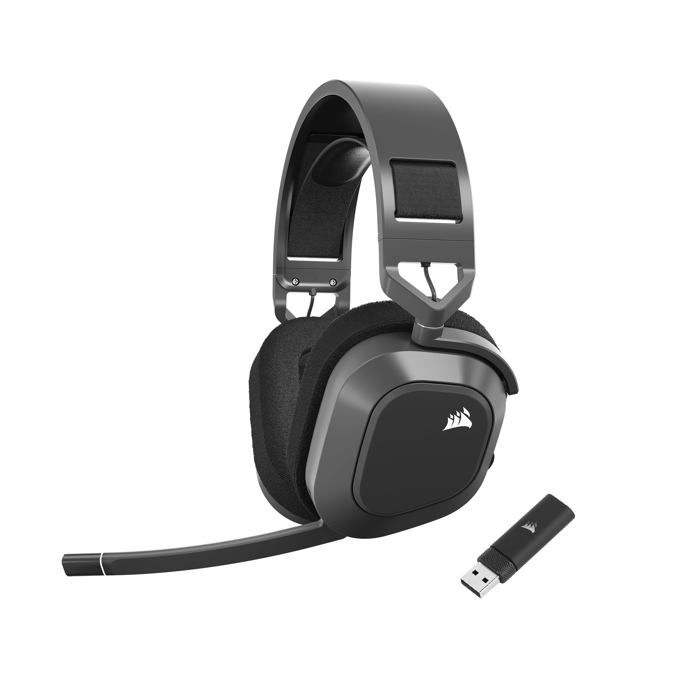 Casque gaming - CORSAIR - HS80 MAX - Sans fil 24 GHz - Bluetooth - Dolby Atmos